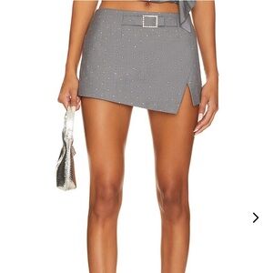 Lovers and Friends Amory Skort Grey Sparkle Small